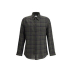 Saint Laurent Green Cotton Pattern Shirt