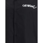 Off-White Black Cotton Pattern Shirt