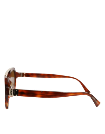 Dolce & Gabbana DG4313F Brown Tortoiseshell Pilot Frame Shades Sunglasses