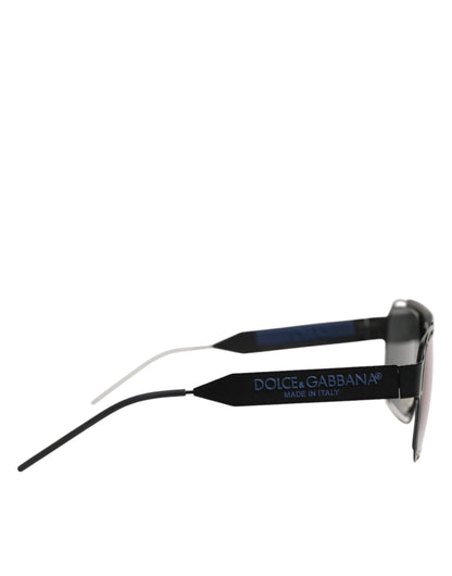 Dolce & Gabbana Black Metal Pilot Frame Shades Eyewear Sunglasses