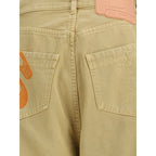 PDF Channel Beige Cotton Casual Pants
