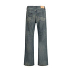 Balenciaga Blue Cotton Relaxed Fit Jeans