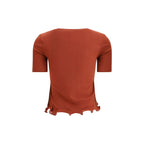 Fendi Red Fleece Wool Top