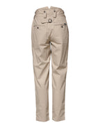Dolce & Gabbana Beige Cotton Tapered Cargo Men Trouser Pants