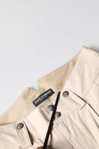 Dolce & Gabbana Beige Cotton Tapered Cargo Men Trouser Pants