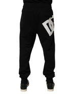 Dolce & Gabbana Black DG Logo Cotton Jogger Sweatpants Pants