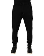 Dolce & Gabbana Black DG Logo Cotton Jogger Sweatpants Pants