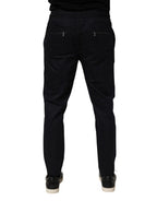 Dolce & Gabbana Black Mid Waist Drawstring Men Jogger Pants