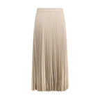True Royal Beige Wool Long Skirt