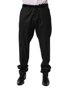 Dolce & Gabbana Black Wool Formal Dress Men Trouser Pants