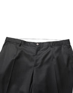 Dolce & Gabbana Black Wool Formal Dress Men Trouser Pants