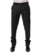 Dolce & Gabbana Black Wool Formal Dress Men Trouser Pants