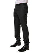 Dolce & Gabbana Black Wool Formal Dress Men Trouser Pants