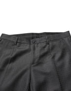 Dolce & Gabbana Black Wool Formal Dress Men Trouser Pants