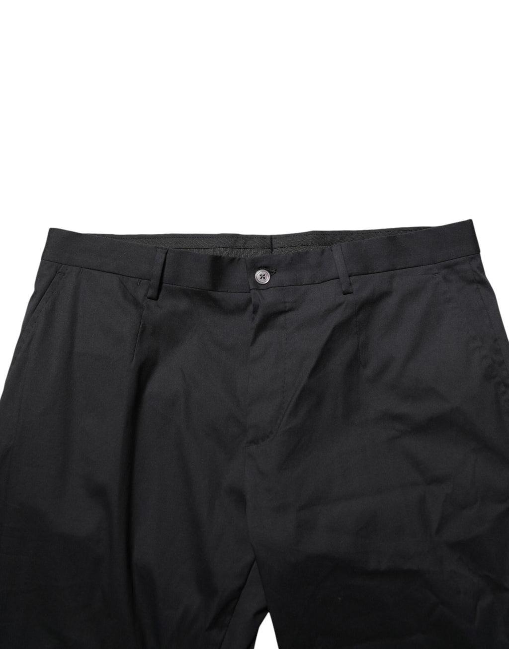 Dolce & Gabbana Black Cotton Formal Dress Men Trouser Pants