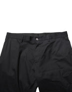 Dolce & Gabbana Black Cotton Formal Dress Men Trouser Pants