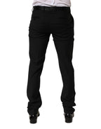 Dolce & Gabbana Black Wool Formal Dress Men Trouser Pants