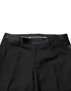 Dolce & Gabbana Black Wool Formal Dress Men Trouser Pants