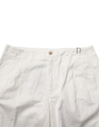 Dolce & Gabbana White Cotton Mid Waist Men Bermuda Shorts