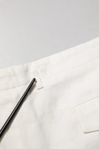 Dolce & Gabbana White Cotton Mid Waist Men Bermuda Shorts