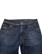 Dolce & Gabbana Blue Cotton Stretch Skinny Men Denim Jeans
