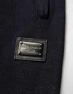 Dolce & Gabbana Black Cotton Blend Drawstring Jogger Jogger Pants