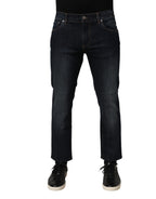 Dolce & Gabbana Dark Blue Cotton Skinny Men Denim Jeans