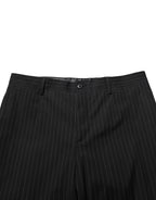 Dolce & Gabbana Black Striped Dress Formal Men Trouser Pants