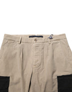 AT.P.CO Beige Mid Waist Skinny Men Cargo Chino Trouser Pants