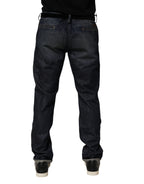 Brian Dales Dark Blue Washed Skinny Men Denim Trouser Jeans