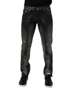 Emporio Armani Black Washed Slim Fit Men Denim Trouser Jeans