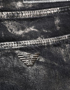 Emporio Armani Black Washed Slim Fit Men Denim Trouser Jeans