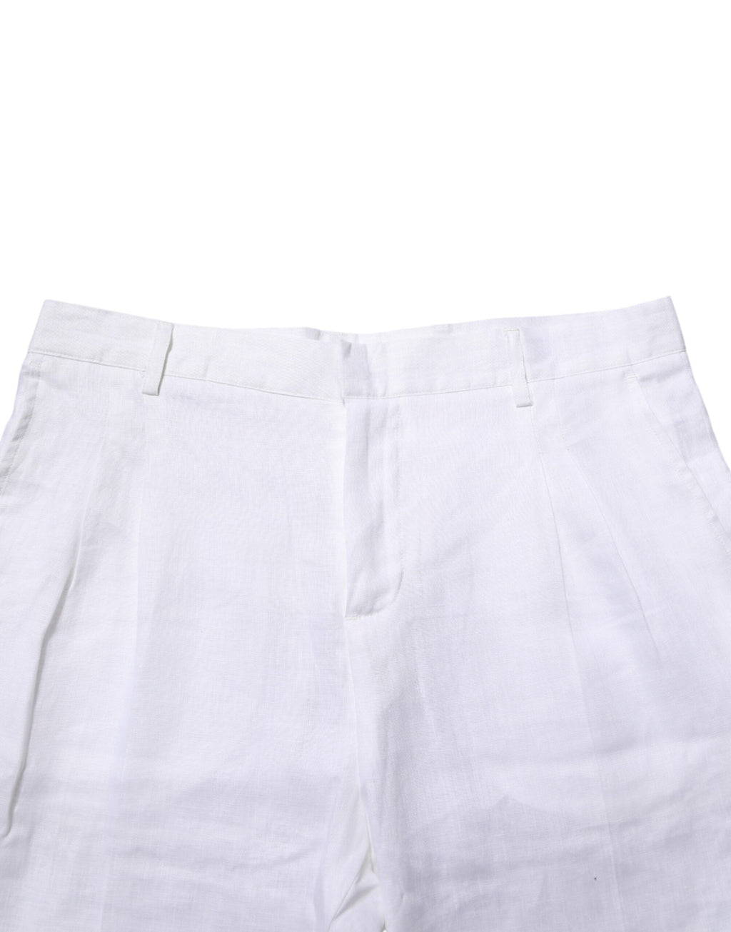 Daniele Alessandrini White Linen Formal Dress Trouser Pants