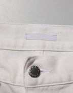 Prada White Mid Waist Skinny Fit Denim Casual Trouser Jeans