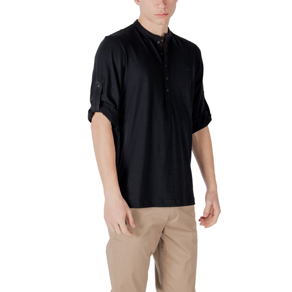 Antony Morato Black Cotton Shortsleeve Shirt