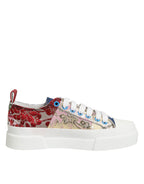 Dolce & Gabbana Multicolor Patchwork Low Top Sneakers Shoes