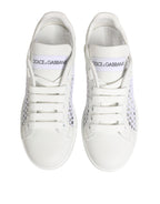 Dolce & Gabbana White Mesh Inserts Low Top Sneakers Shoes