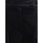 Max Mara Black Cotton Casual Pants