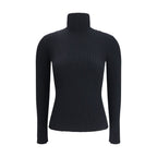 Max Mara Black Wool Long Sleeve T-Shirt