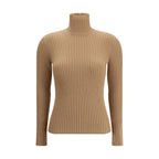 Max Mara Beige Wool Long Sleeve T-Shirt
