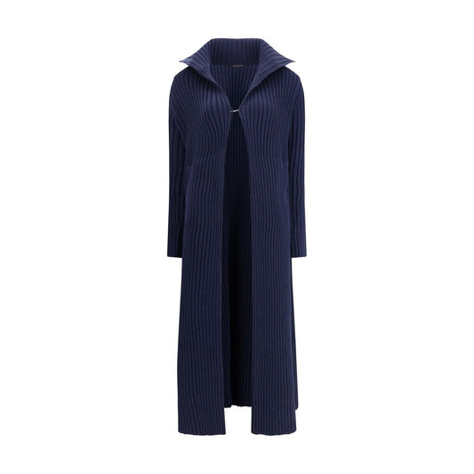 Balenciaga Ribbed Shawl-Collar Cardigan