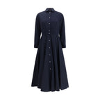 Ella Blue Cotton Casual Dress