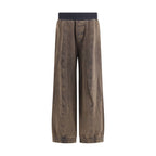 ALAINPAUL Brown Cotton Casual Pants