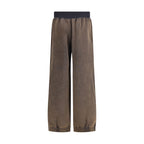 ALAINPAUL Brown Cotton Casual Pants