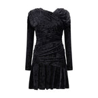 Ganni Black Recycled Polyester Cocktail Dress