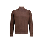 Cruciani Brown Wool Turtleneck