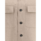ZEGNA Beige Cashmere Coat