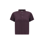 Margiela Purple Viscose Polo Shirt
