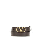 Valentino Garavani Brown Calf Leather Bos Taurus Regular Belt