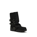 Dolce & Gabbana Black Calf Leather Bos Taurus Ankle Boots